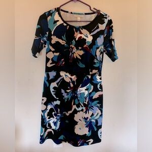 Dana Buchman black floral dress